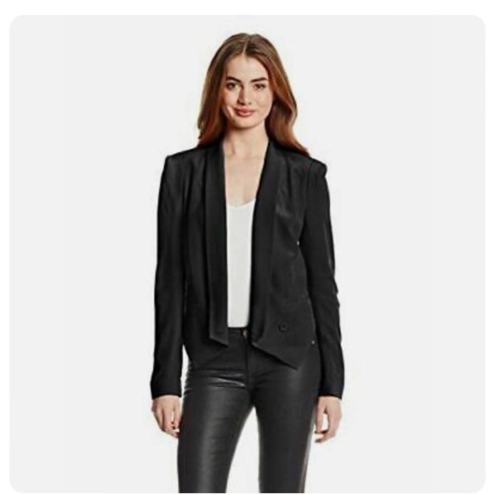 Rebecca Minkoff Becky Silk Peaked Hem Jacket 2